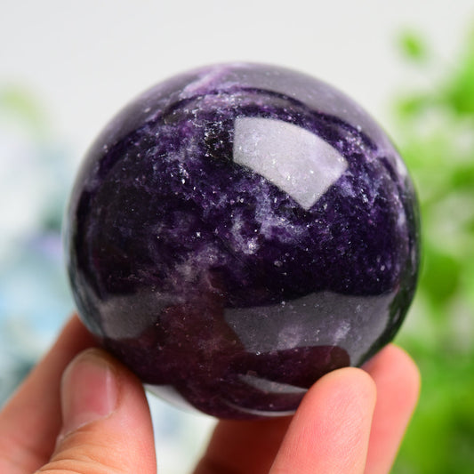 2.5"-4.0" Purple Lepidolite Crystal Sphere Bulk Wholesale Wholesale Crystals