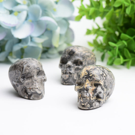 2.0" Piccaso Stone Skull Crystal Carving Bulk Wholesale Wholesale Crystals