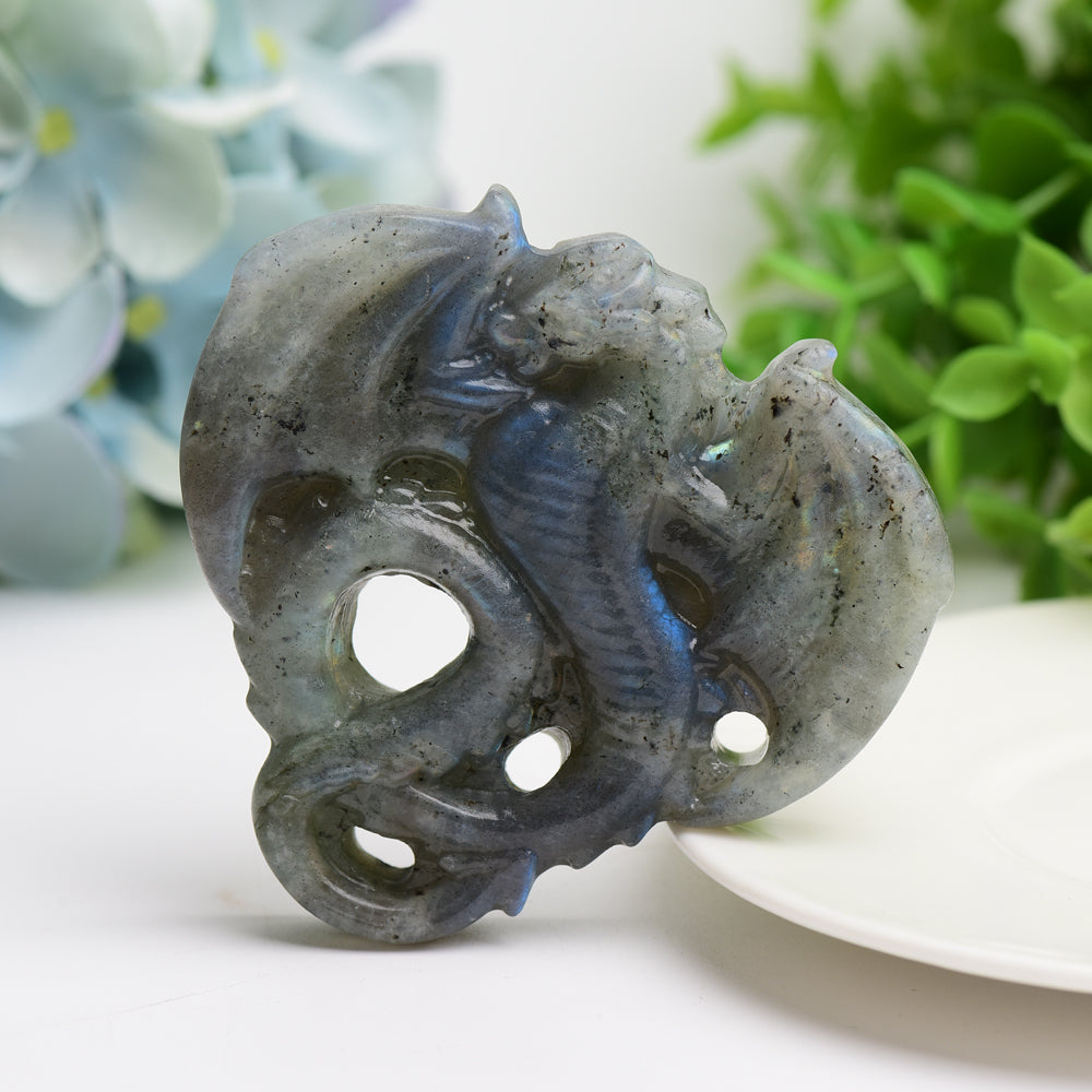 3.0" Lavradorite Dragon Crystal Carving Bulk Wholesale Wholesale Crystals