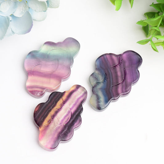 2.3" Rainbow Fluorite Cloud Crystal Carving Bulk Wholesale Wholesale Crystals