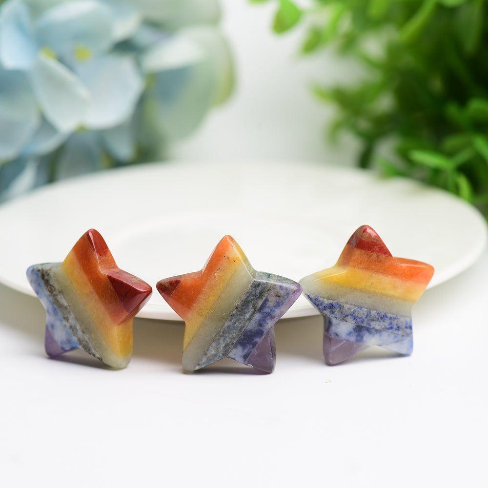 1.1" Chakra Star Crystal Carving Bulk Wholesale Wholesale Crystals