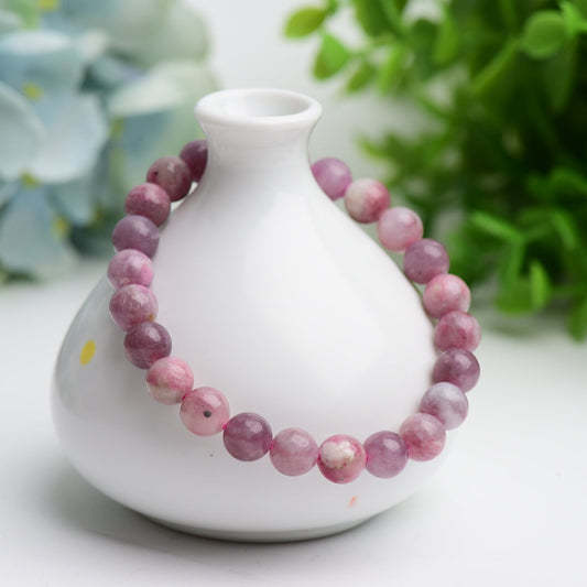 8.0mm-10.5mm Pink Tourmaline Bracelet Bulk Wholesale Wholesale Crystals