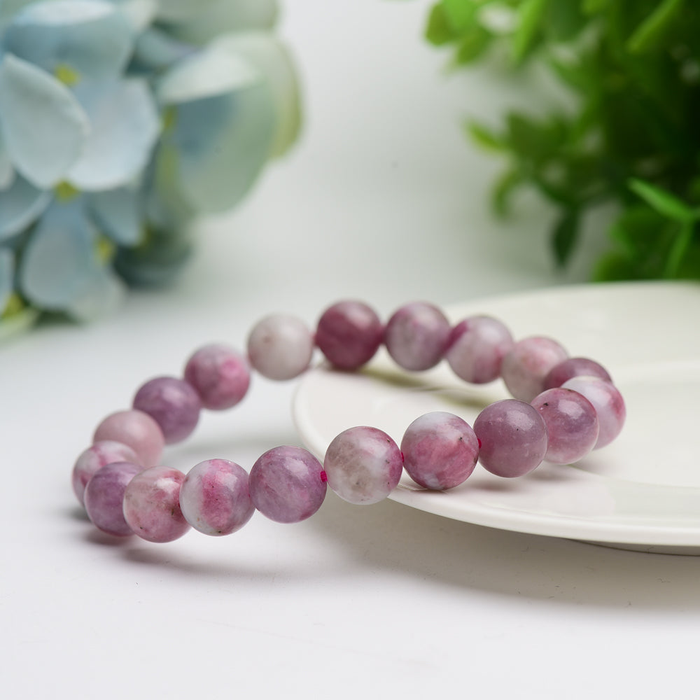 8.0mm-10.5mm Pink Tourmaline Bracelet Bulk Wholesale Wholesale Crystals