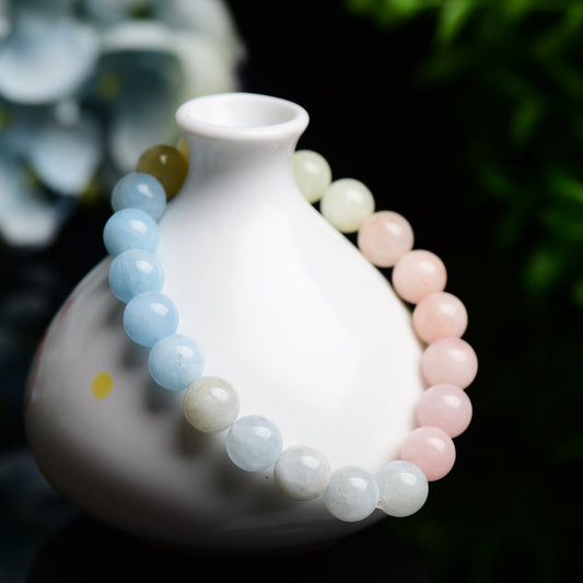 9mm Morganite Bracelet Bulk Wholesale Wholesale Crystals