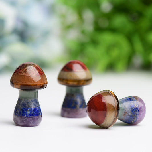 1.3" Chakra Mushroom Crystal Carving Wholesale Crystals