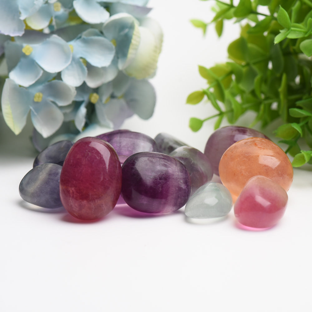 Rainbow Fluorite Crystal Tumbles Bag Bulk Wholesale Wholesale Crystals
