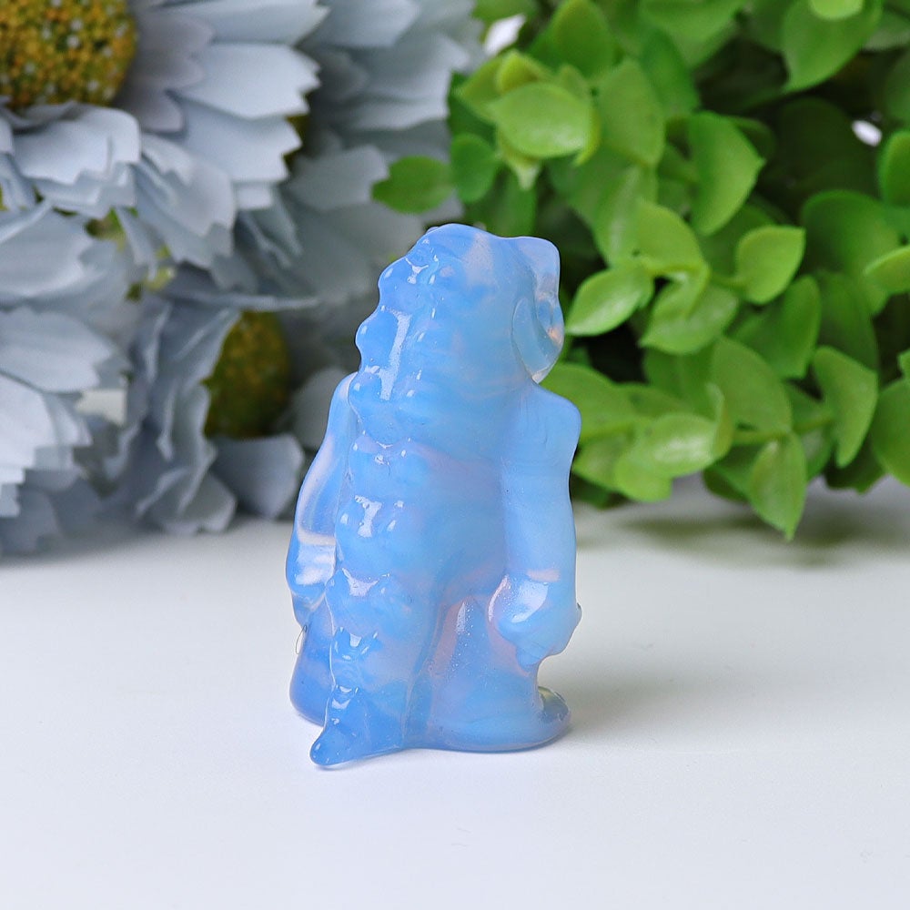 1.88" Blue Opalite Dinosaur Crystal Carving Wholesale Crystals