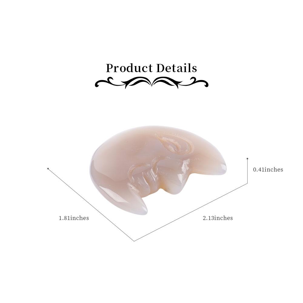 2" Druzy Agate Moon Carvings Wholesale Crystals