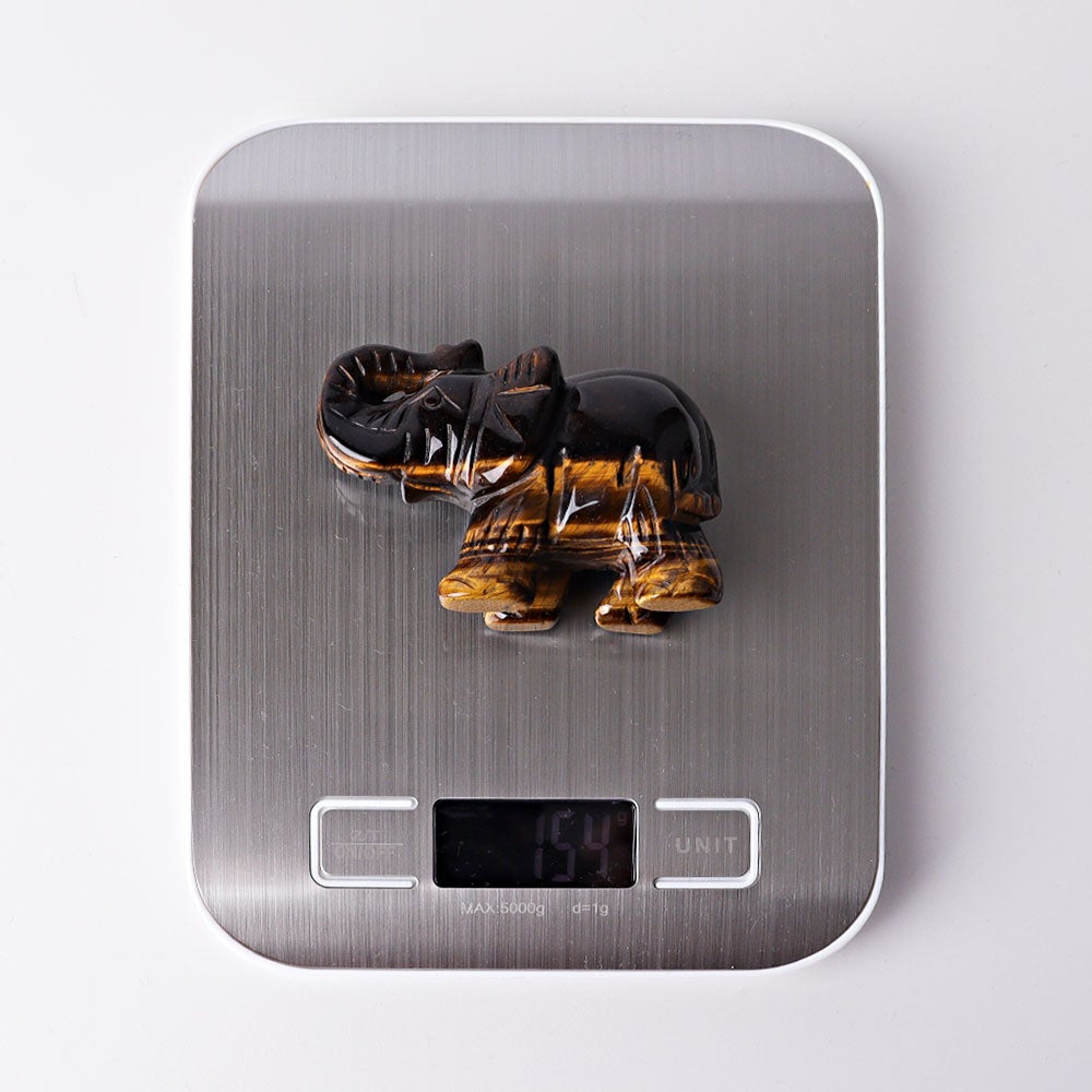 3" Elephant Crystal Carvings Wholesale Crystals