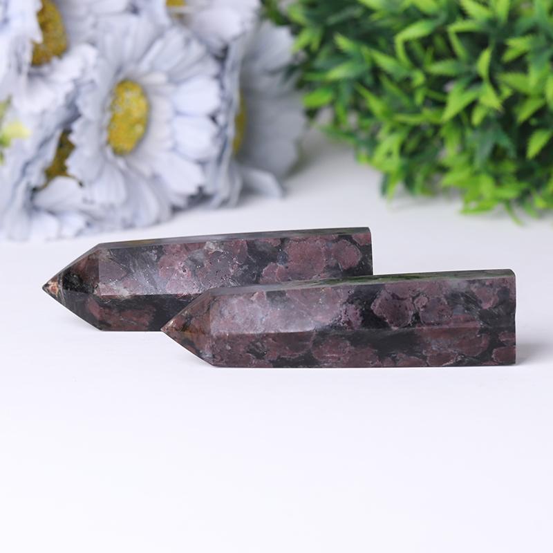 Wholesale Natural High Quality Astrophlite with Garnet Healing Crystal Points for Fengshui Decoration Wholesale Crystals