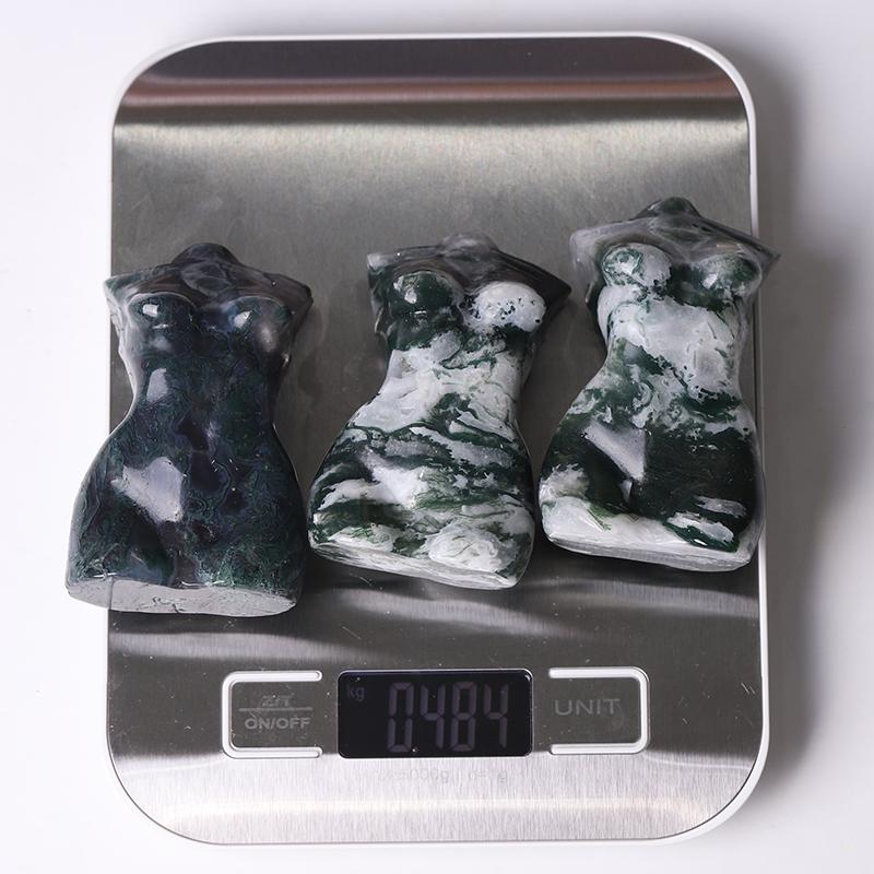 3“ Moss Agate Crystal Model Carvings Wholesale Crystals