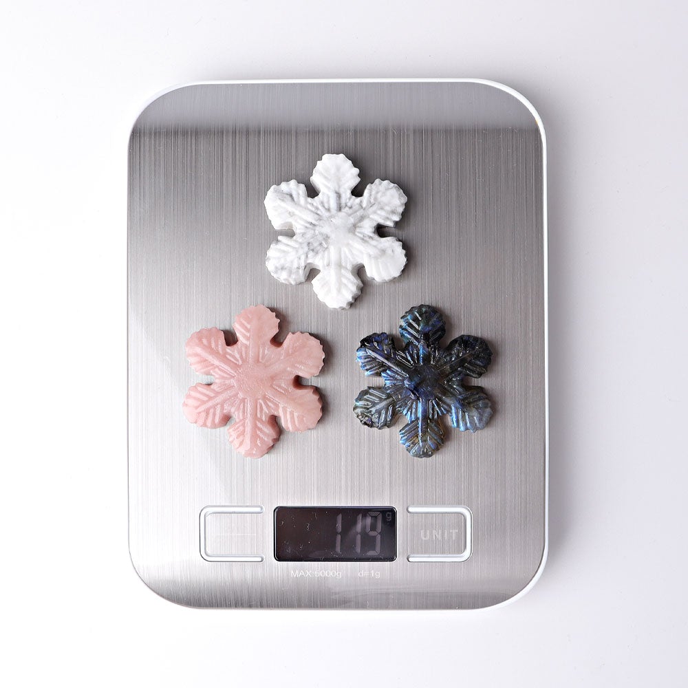 2" Snowflake Crystal Carvings for Christmas Wholesale Crystals