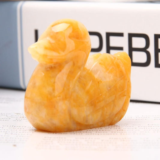Yellow Jade Duck Carvings Wholesale Crystals