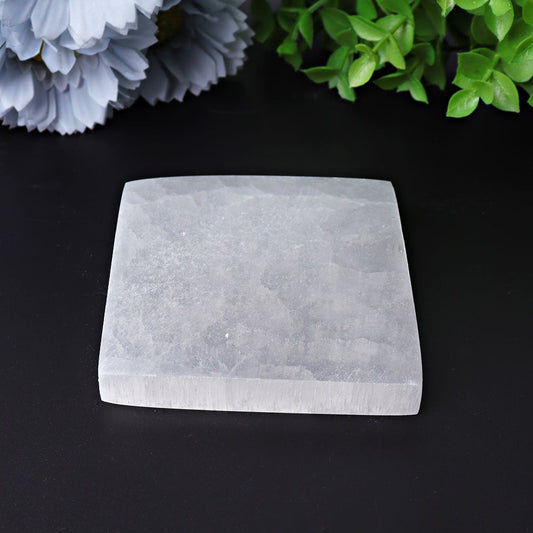 3" Square Selenite Coaster Wholesale Crystals