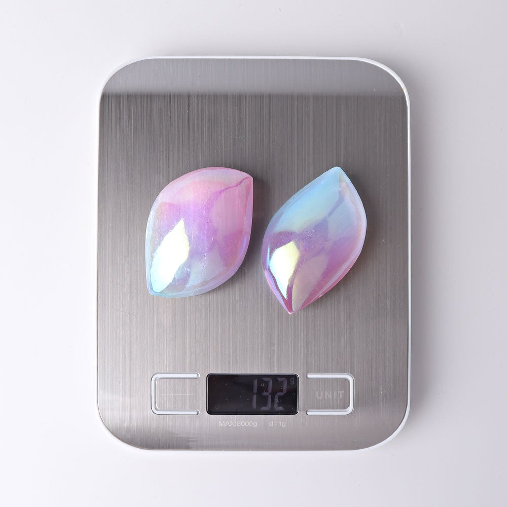 2.6" Selenite Aura Angel Crystal Palm Stone Wholesale Crystals