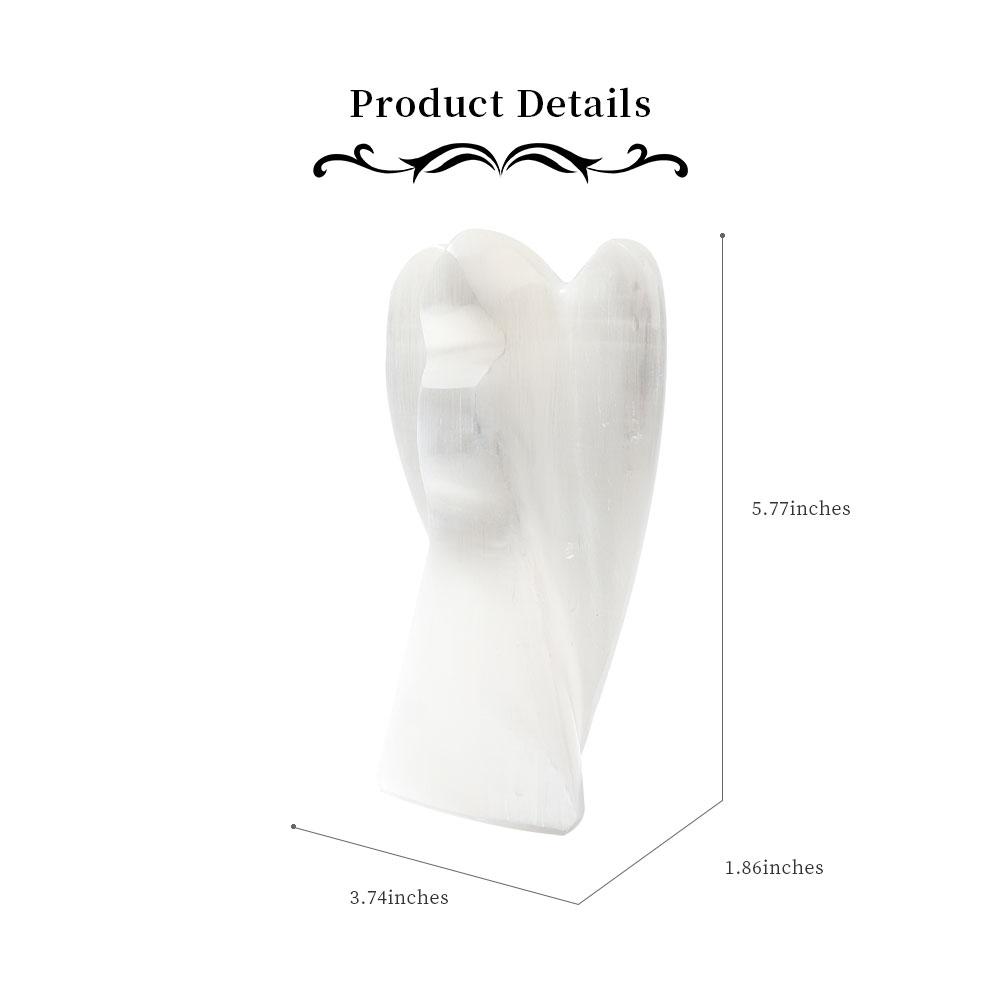 Selenite Angel Crystal Carvings 5.8" Wholesale Crystals
