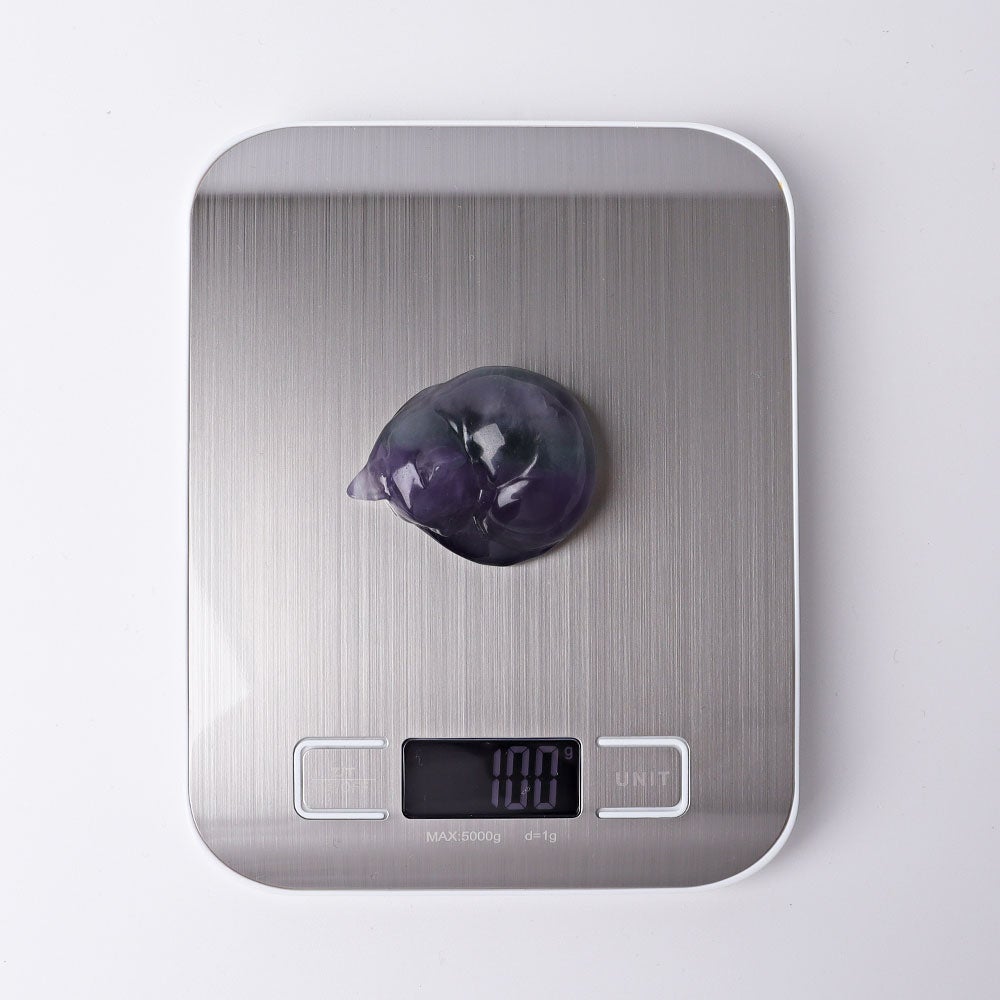 2" Fluorite Sleeping Cat Crystal Carvings Wholesale Crystals