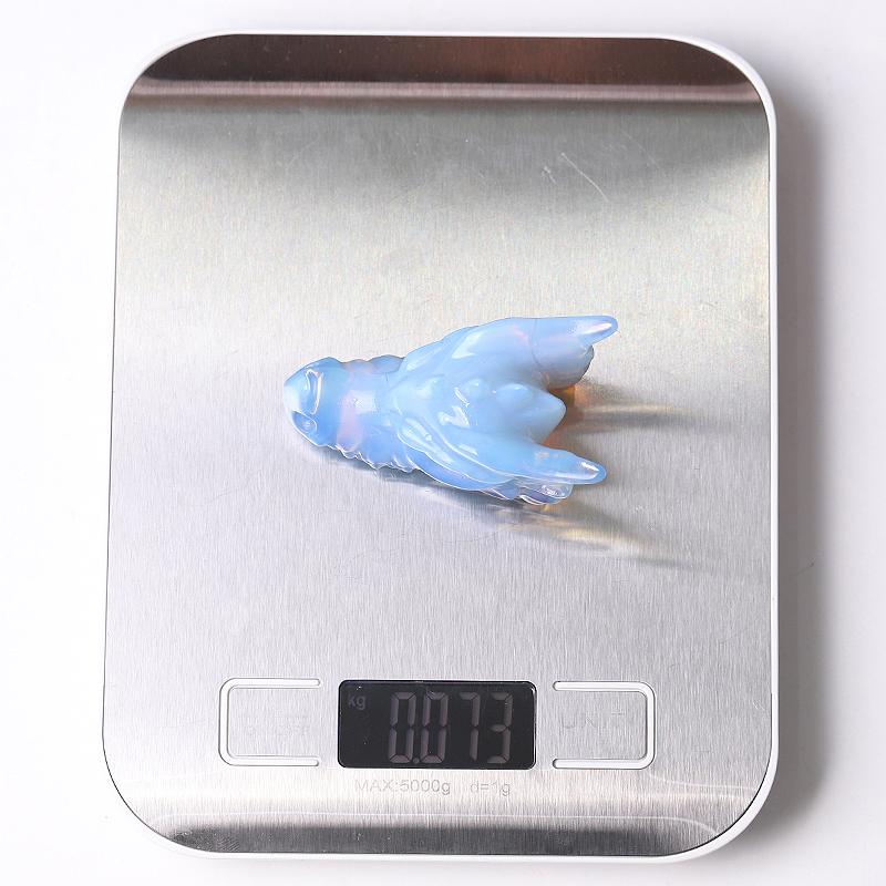 2.7" Blue Opalite Dragon Head Crystal Carvings Wholesale Crystals