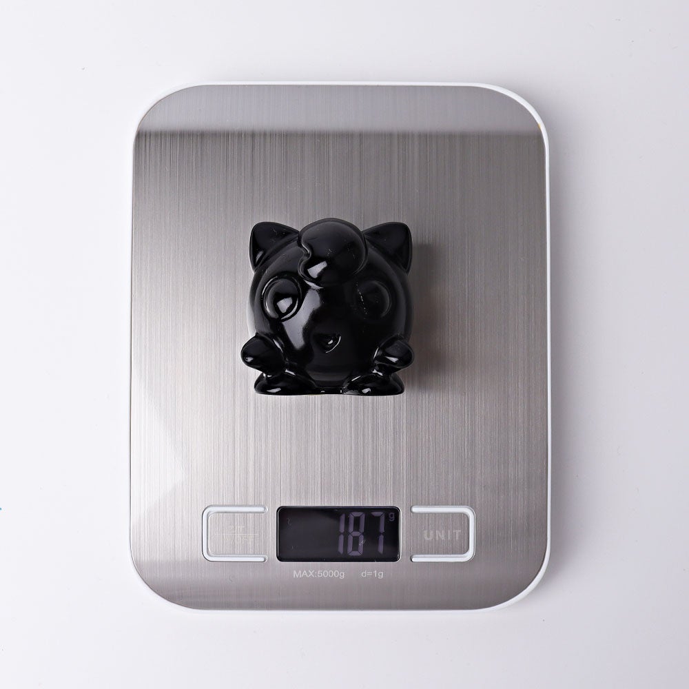 2" Black Obsidian Jiggly Puff Crystal Carvings Wholesale Crystals