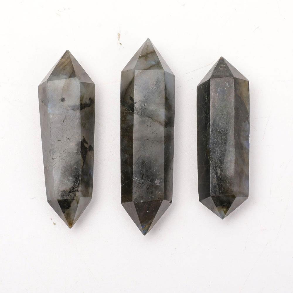Set of 3 Labradorite Double Terminated Points Wholesale Crystals