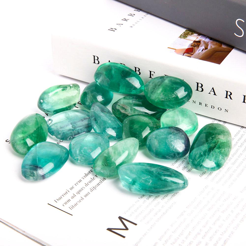 0.1kg Green Fluorite Crystal Tumbles Wholesale Crystals