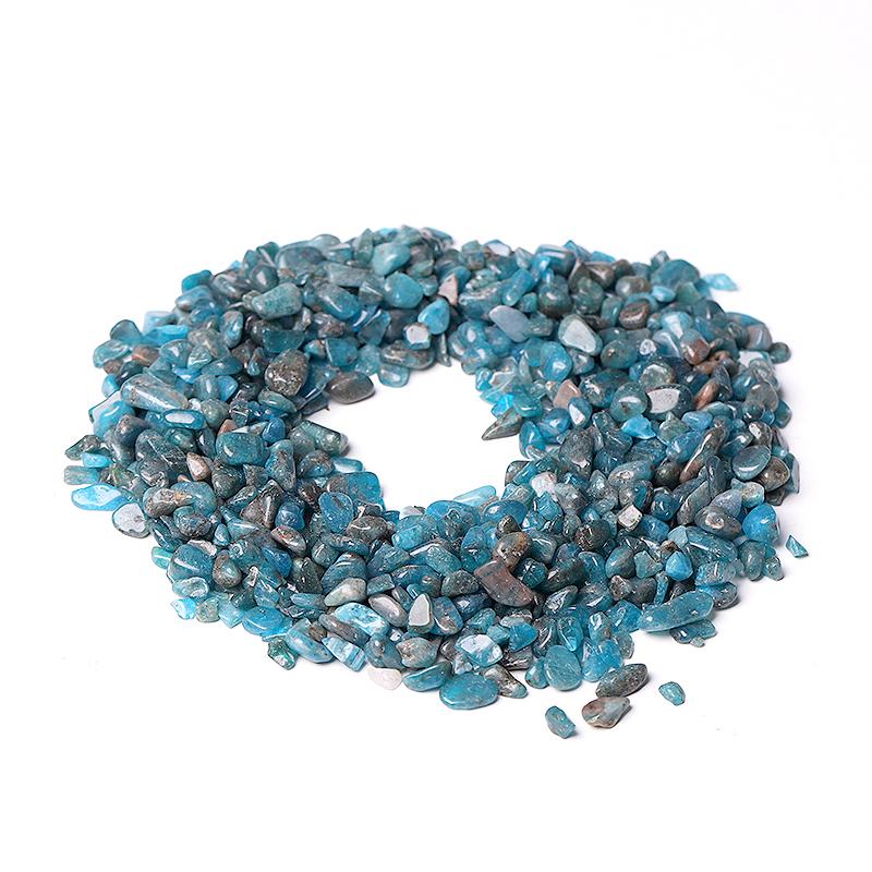 0.1kg 5-7mm Natural Blue Apatite Chips Crystal Chips for Decoration Wholesale Crystals