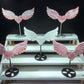 25cm Pink Opal Heart Wings Carving with Stand Crystal Healing Bulk Wholesale