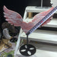 25cm Pink Opal Heart Wings Carving with Stand Crystal Healing Bulk Wholesale