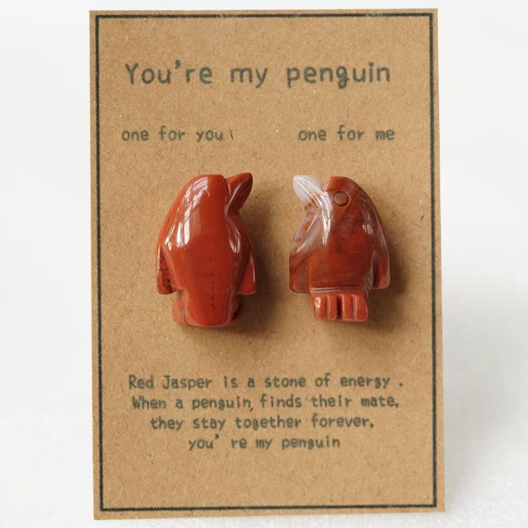 Crystal Sweet Valentine's Day Gift Penguin Carving Crystal Healing Bulk Wholesale