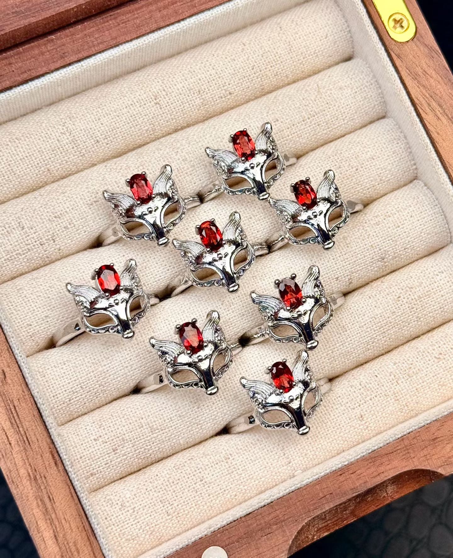 Adjustable Cooper Silver Plated Crystal Ring Crystal Healing Bulk Wholesale