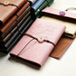 Loose-leaf PU Leather Journal Notebook with Natural Crystal Button Decoration Wholesale