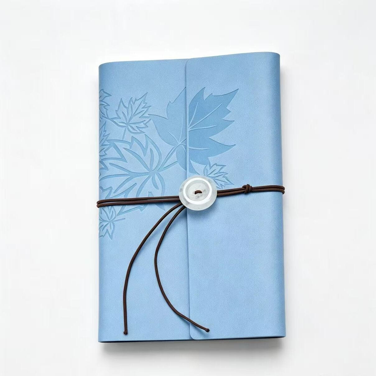 Loose-leaf PU Leather Journal Notebook with Natural Crystal Button Decoration Wholesale
