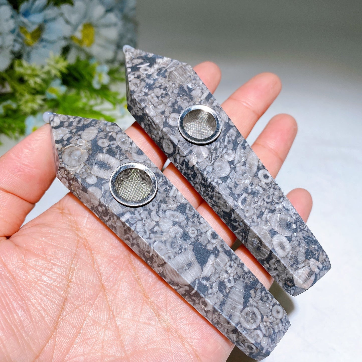 3.9"-4.2" Crystal Smoking Pipe Carving Crystal Healing Bulk Wholesale