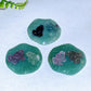 2.0" Fluorite Frogs on Aventurine Lotus Leaf Carving Wholesale