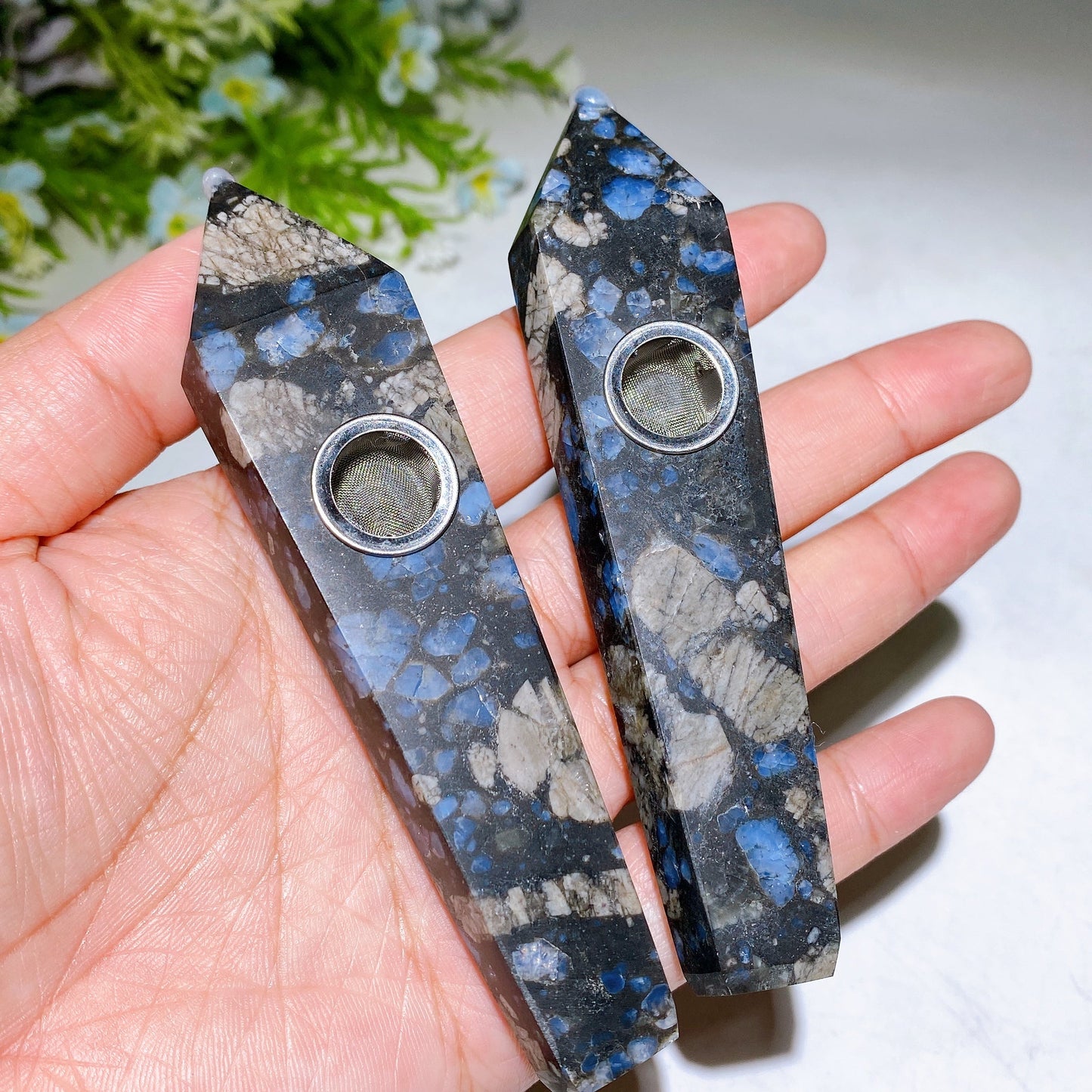 3.9"-4.2" Crystal Smoking Pipe Carving Crystal Healing Bulk Wholesale