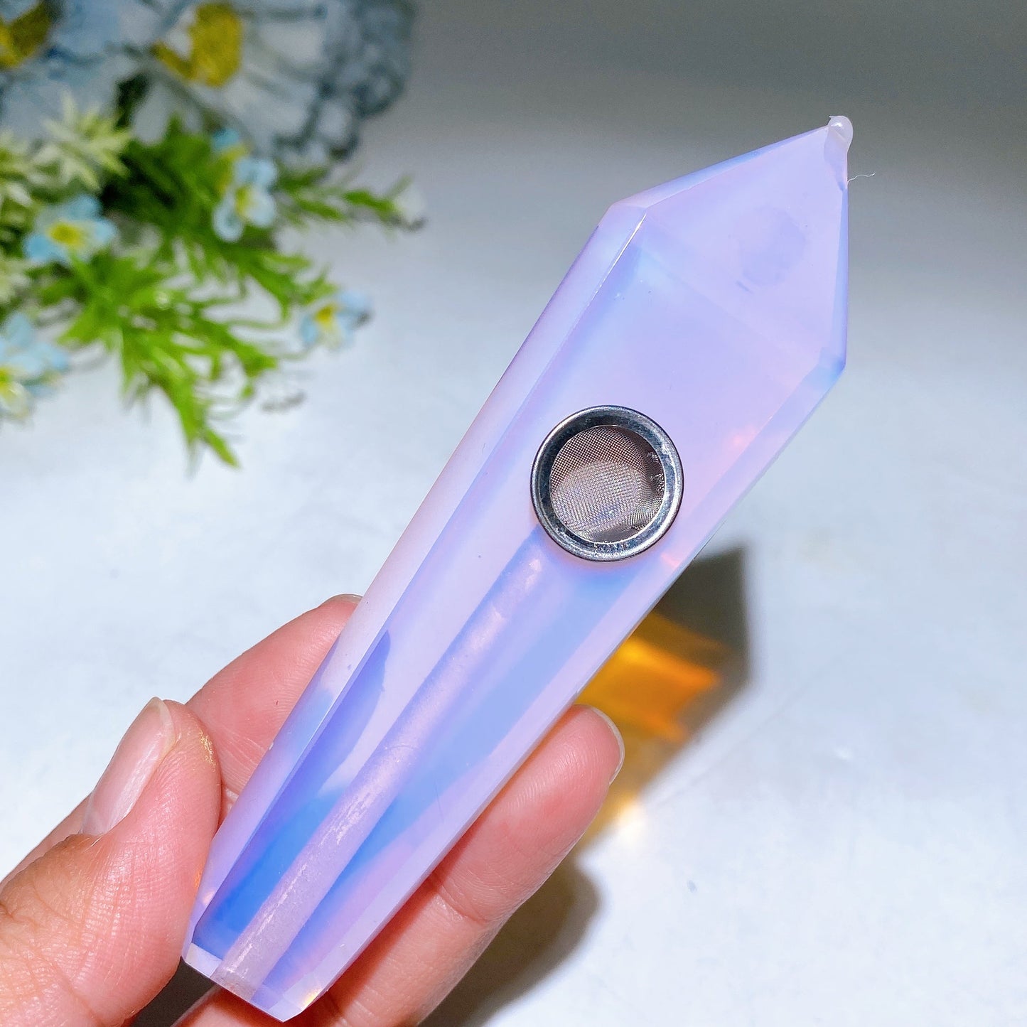 3.9"-4.2" Crystal Smoking Pipe Carving Crystal Healing Bulk Wholesale