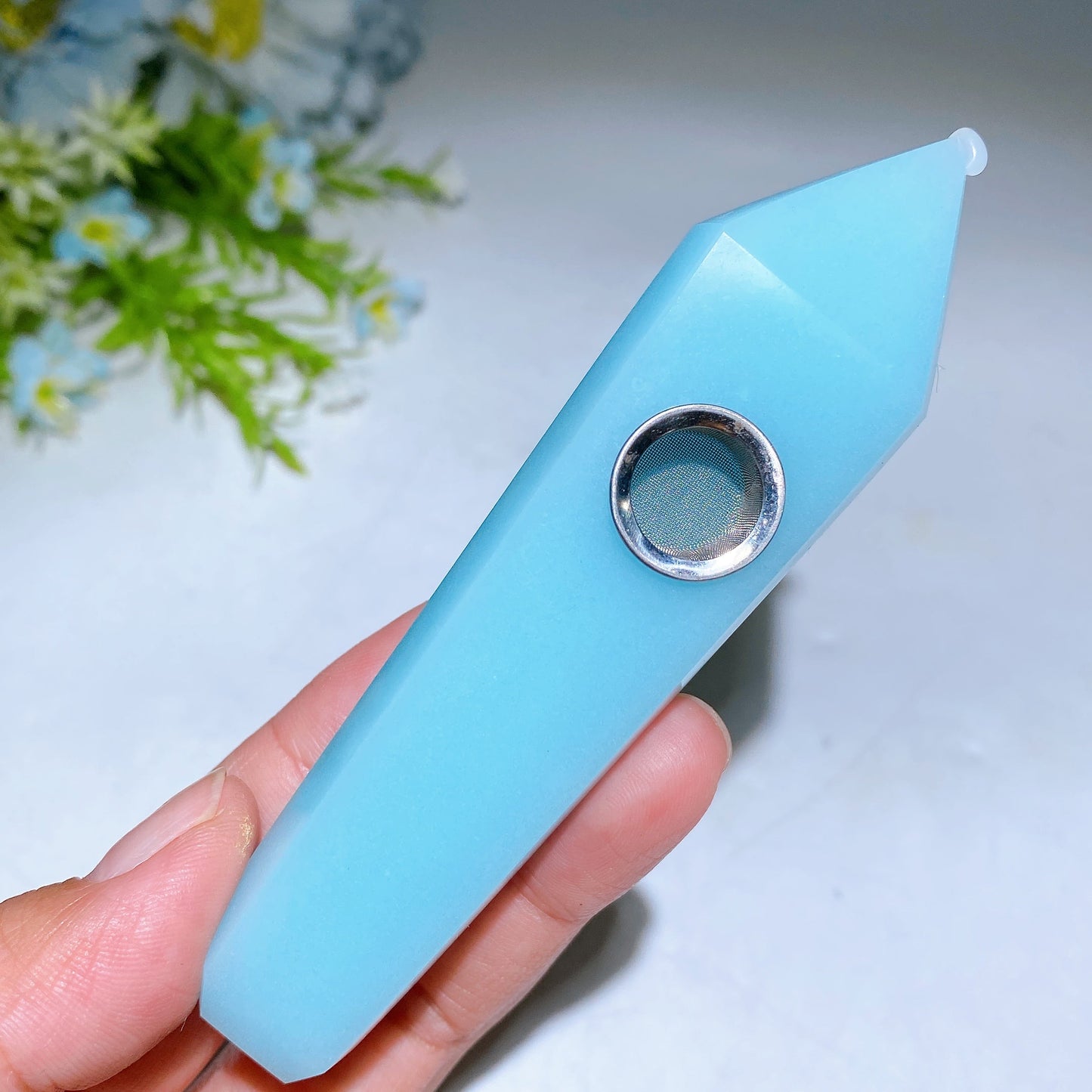 3.9"-4.2" Crystal Smoking Pipe Carving Crystal Healing Bulk Wholesale