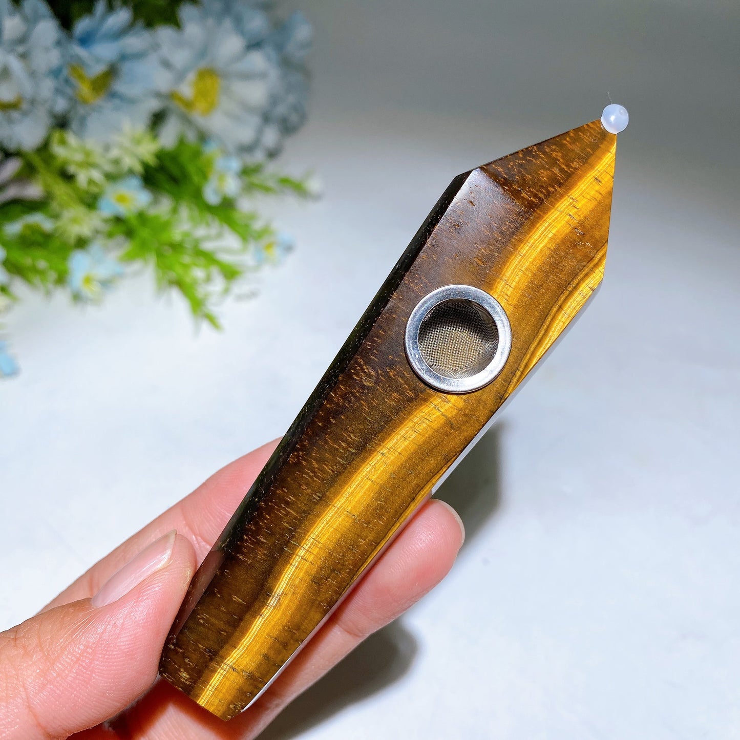 3.9"-4.2" Crystal Smoking Pipe Carving Crystal Healing Bulk Wholesale