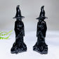 4.2" Black Obsidian Witch Carving for Halloween Crystal Healiing Bulk Wholesale
