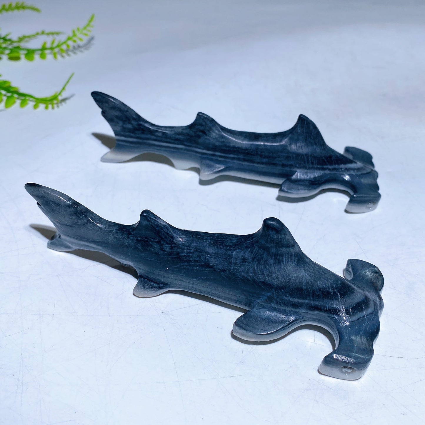 4.8" Taiji Stone Hammerhead Shark Carving Wholesale