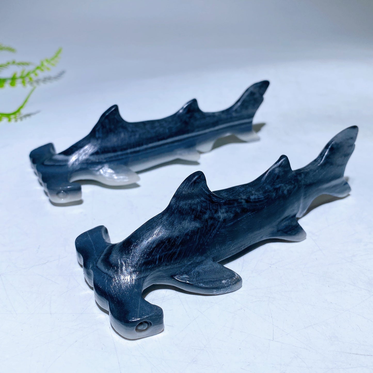 4.8" Taiji Stone Hammerhead Shark Carving Wholesale