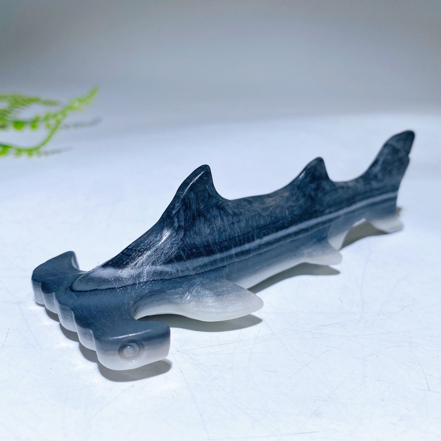 4.8" Taiji Stone Hammerhead Shark Carving Wholesale