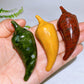 3.2" Natural Gemstone Crystal Chili Carving Wholesale