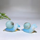 2.5" Opalite Snail with Fluorite Sky Blue Shell Carving Crystal Healing Bulk Wholesale