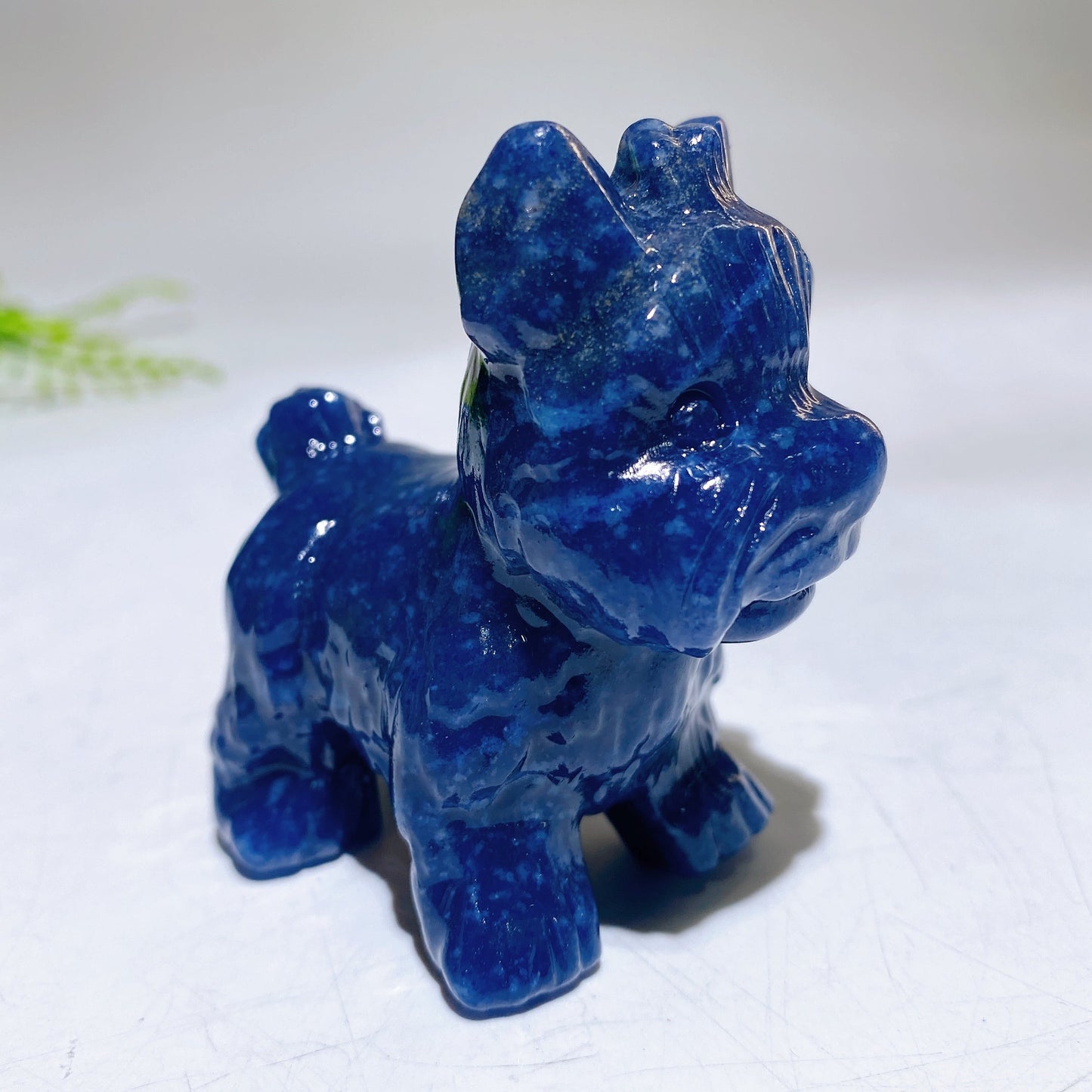 2.3" Natural Crystal Schnauzer Dog Carving Wholesale