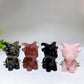 2.3" Natural Crystal Goat Carving Wholesale