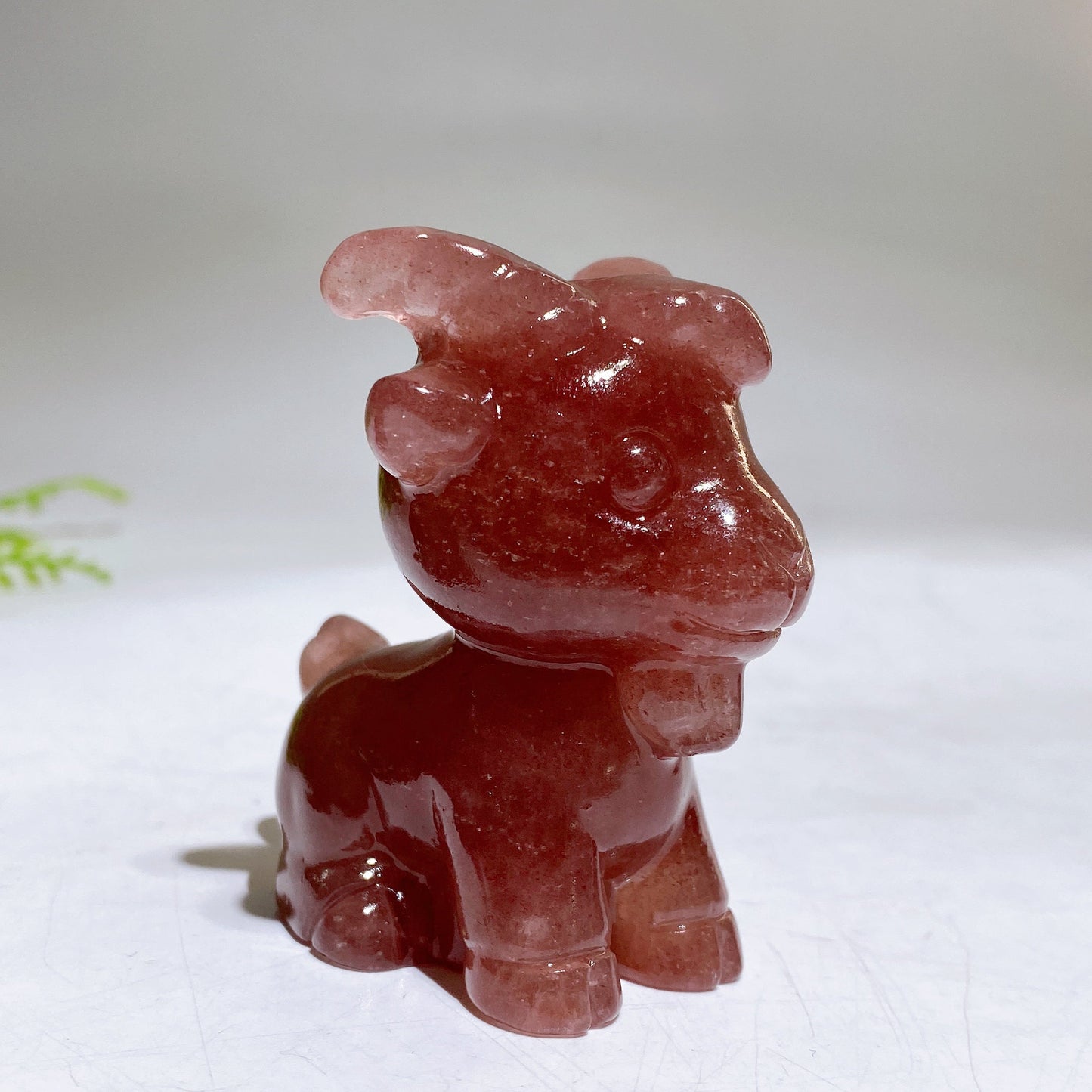 2.3" Natural Crystal Goat Carving Wholesale
