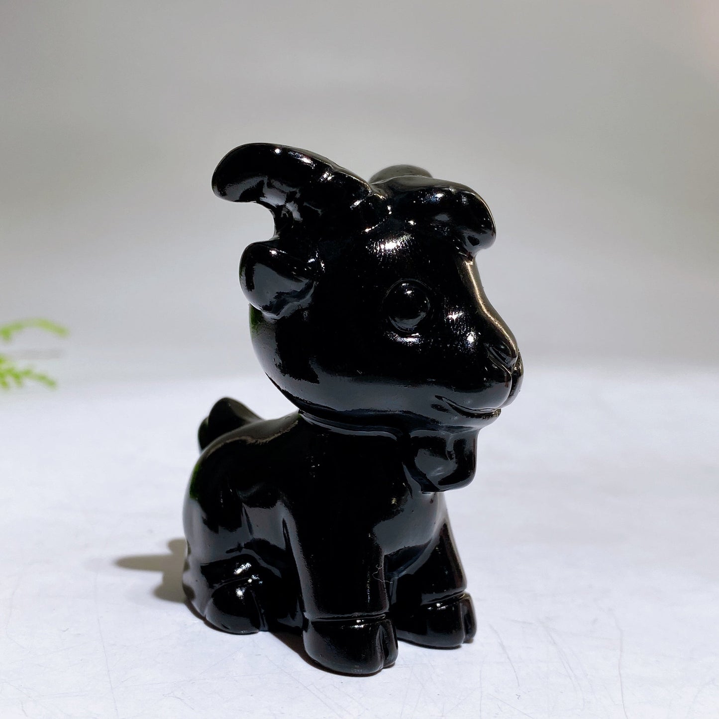 2.3" Natural Crystal Goat Carving Wholesale