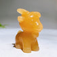 2.3" Natural Crystal Goat Carving Wholesale