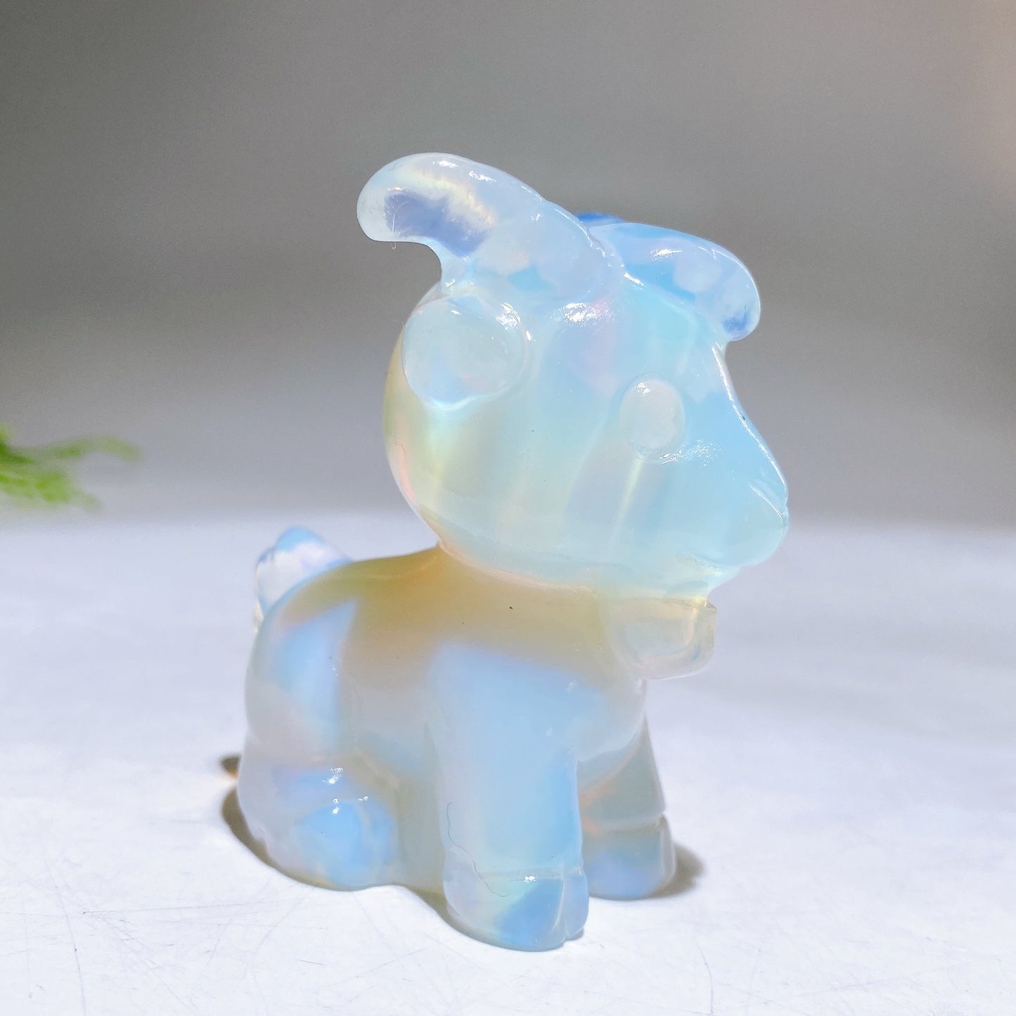 2.3" Natural Crystal Goat Carving Wholesale